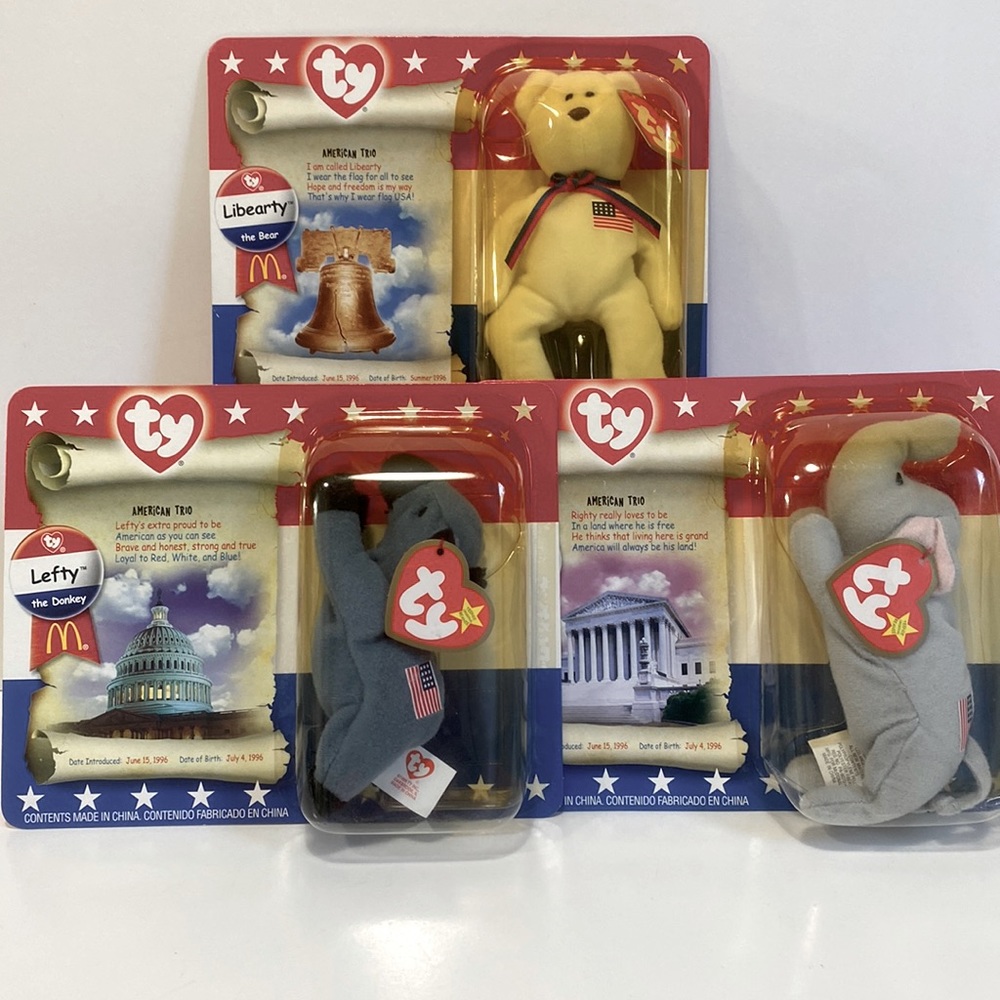2000 TY BEANIE BABIES AMERICAN TRIO